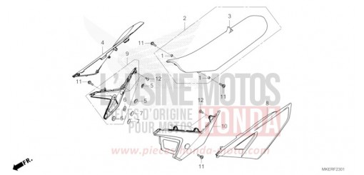SEAT/SIDE COVER (CRF450RS/RWES/RXS) CRF450RXS de 2025
